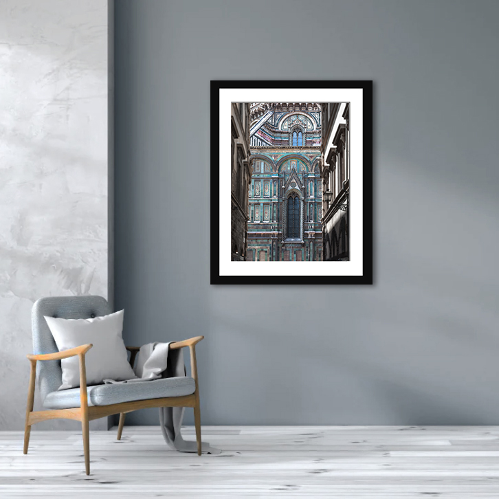 A captivating view focusing on the detailed architecture of Florence's duomo.